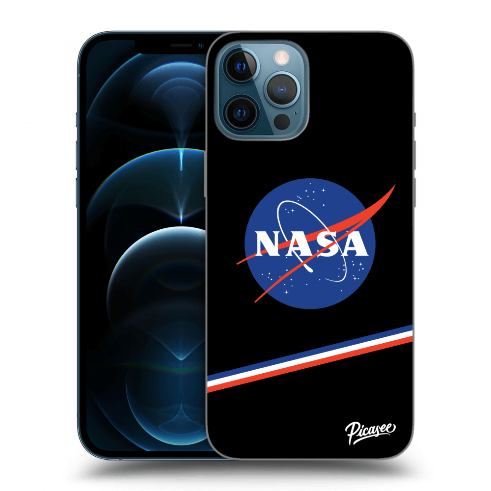 Picasee silikónový čierny obal pre Apple iPhone 12 Pro Max - NASA Original