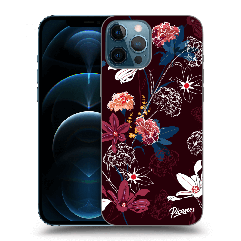 Picasee silikónový čierny obal pre Apple iPhone 12 Pro Max - Dark Meadow
