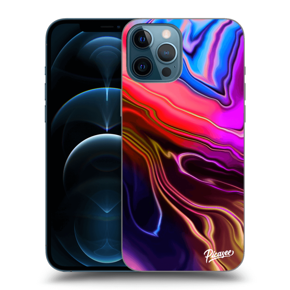 Picasee silikónový čierny obal pre Apple iPhone 12 Pro Max - Electric