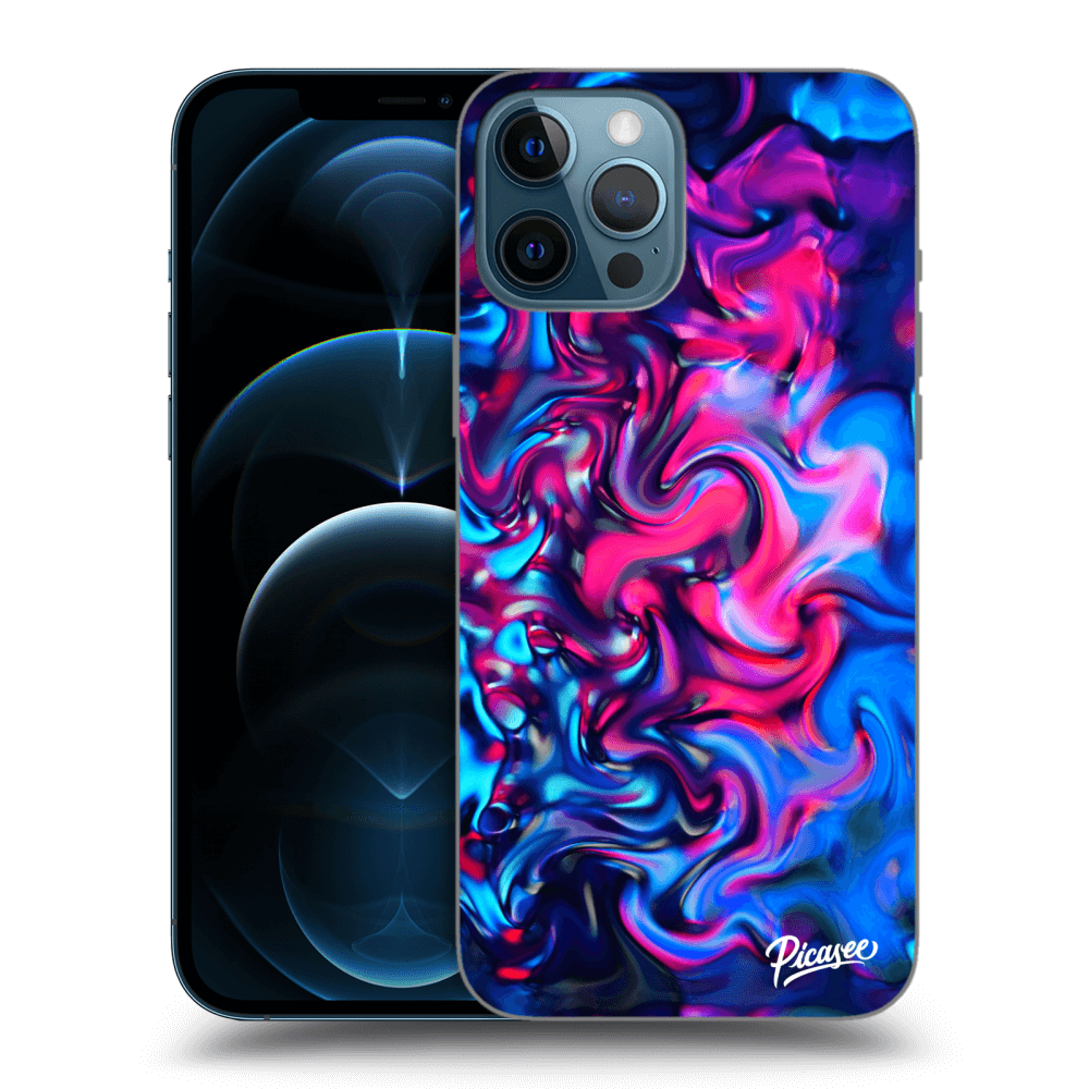 Picasee silikónový čierny obal pre Apple iPhone 12 Pro Max - Redlight