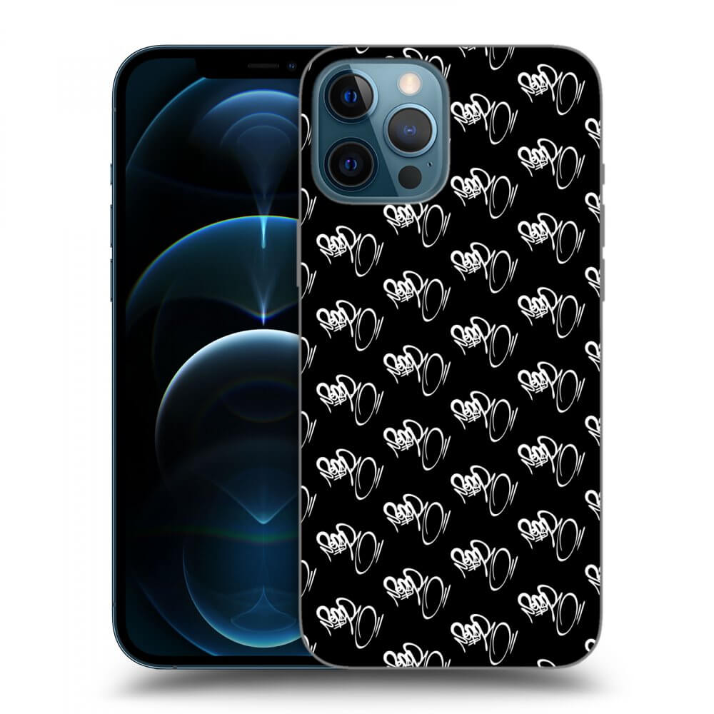 Picasee silikónový čierny obal pre Apple iPhone 12 Pro Max - Separ - White On Black
