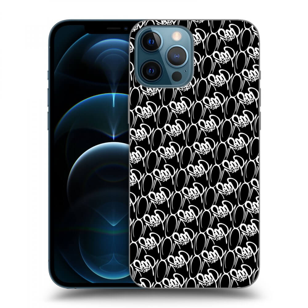Picasee silikónový čierny obal pre Apple iPhone 12 Pro Max - Separ - White On Black 2