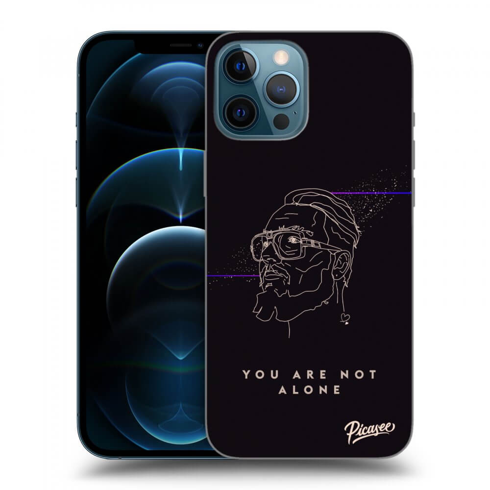Picasee silikónový čierny obal pre Apple iPhone 12 Pro Max - You are not alone