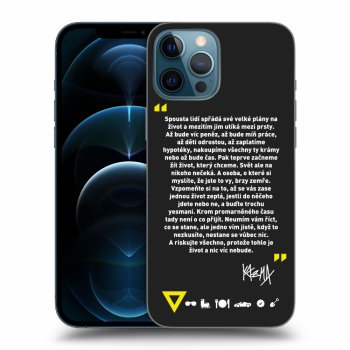 Picasee silikónový čierny obal pre Apple iPhone 12 Pro Max - Kazma - BUĎTE TROCHU YESMANI