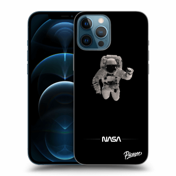 Picasee silikónový čierny obal pre Apple iPhone 12 Pro Max - Astronaut Minimal