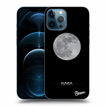 Picasee silikónový čierny obal pre Apple iPhone 12 Pro Max - Moon Minimal