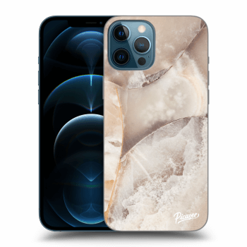 Picasee silikónový prehľadný obal pre Apple iPhone 12 Pro Max - Cream marble