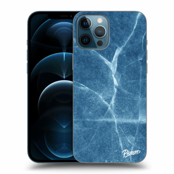 Picasee silikónový čierny obal pre Apple iPhone 12 Pro Max - Blue marble