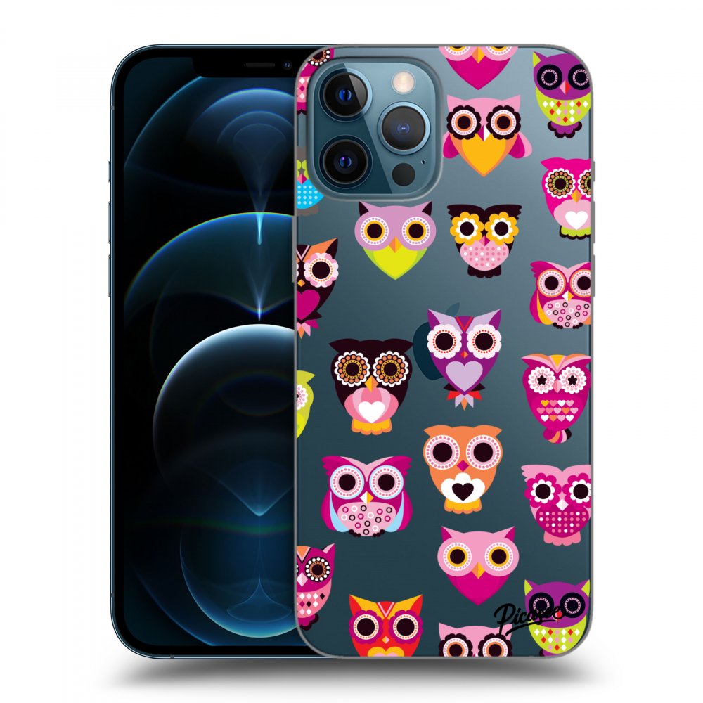 Picasee silikónový prehľadný obal pre Apple iPhone 12 Pro Max - Owls