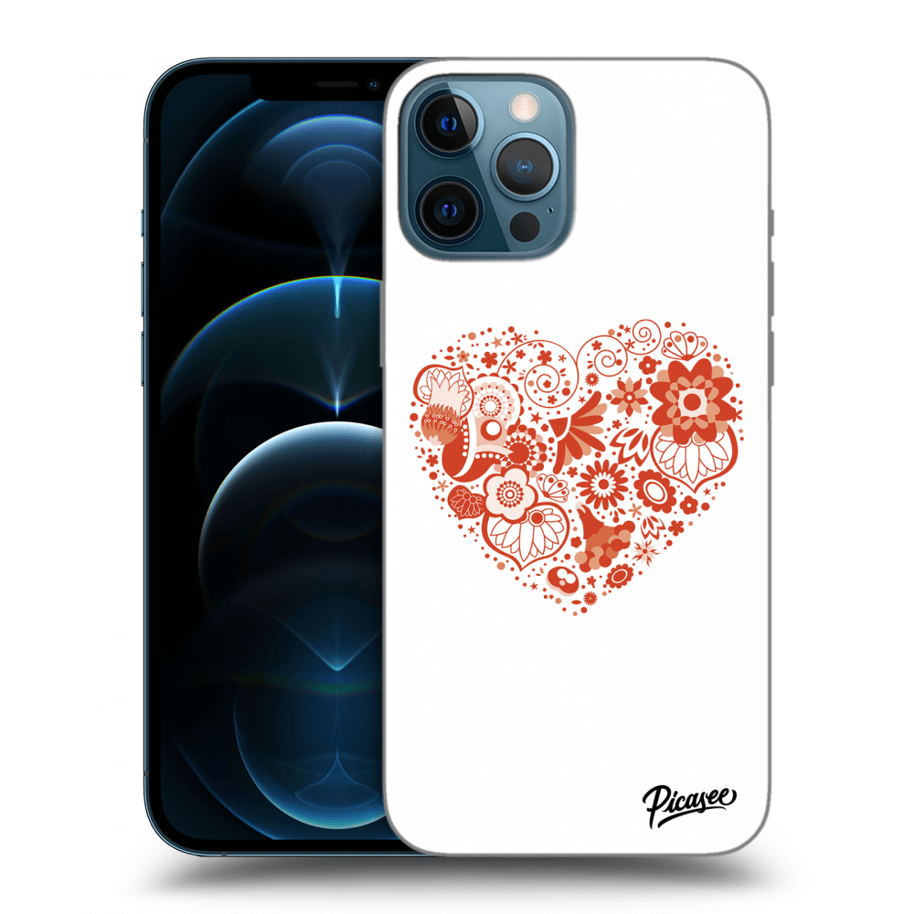 Picasee silikónový čierny obal pre Apple iPhone 12 Pro Max - Veľké srdce