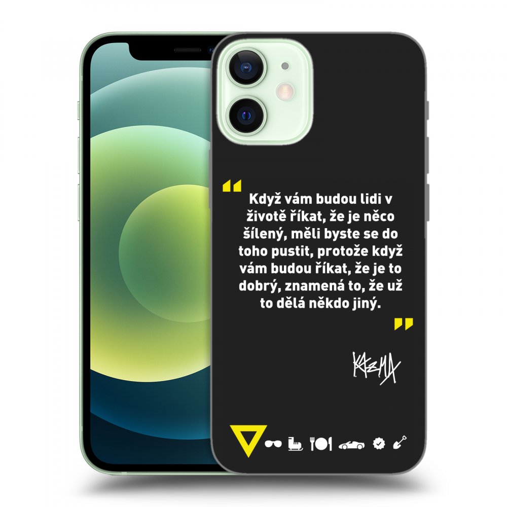 Picasee silikónový čierny obal pre Apple iPhone 12 mini - Kazma - MĚLI BYSTE SE DO TOHO PUSTIT
