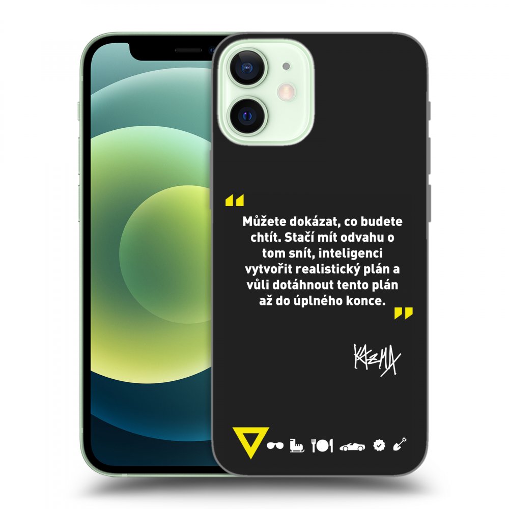 Picasee silikónový čierny obal pre Apple iPhone 12 mini - Kazma - MŮŽETE DOKÁZAT, CO BUDETE CHTÍT