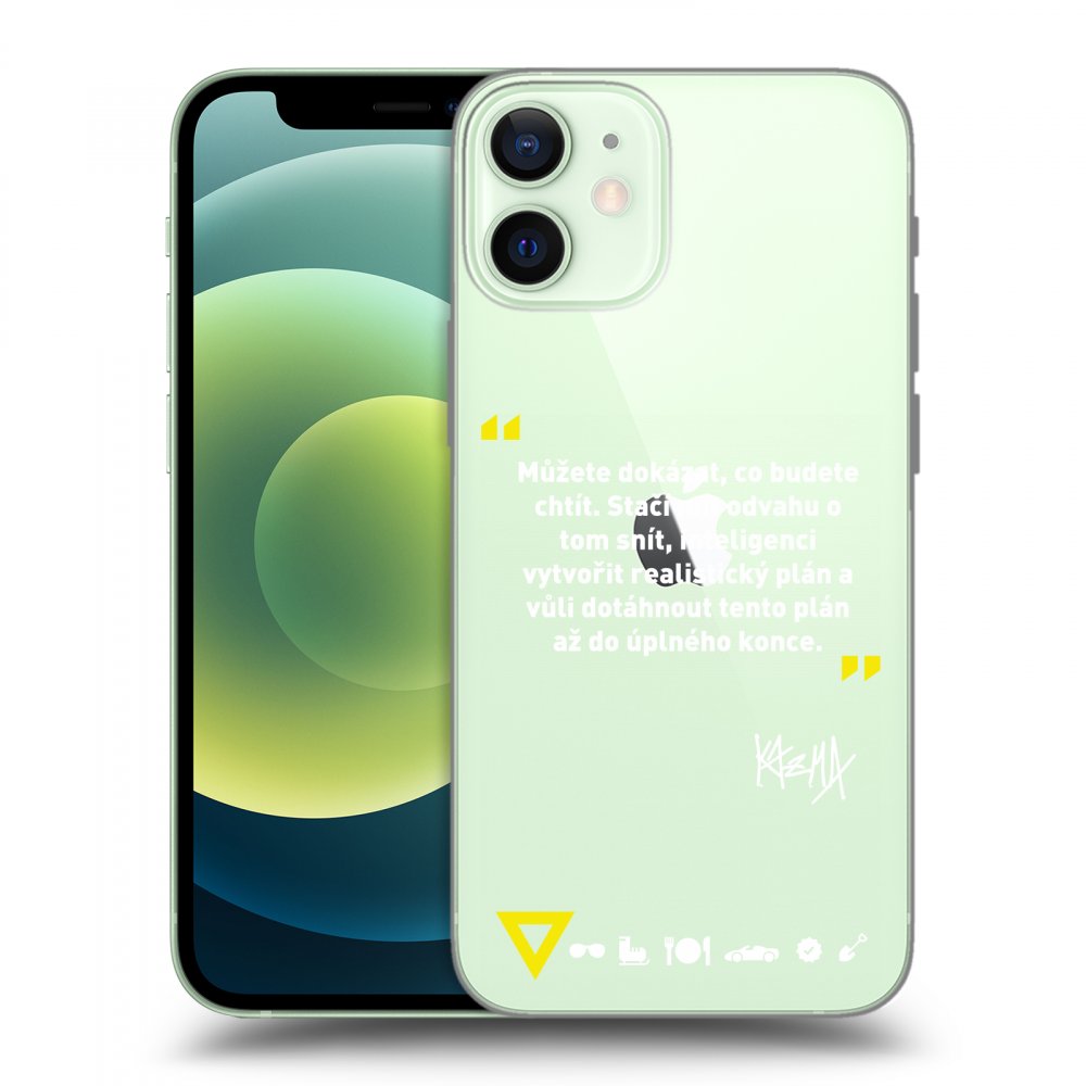 Picasee silikónový prehľadný obal pre Apple iPhone 12 mini - Kazma - MŮŽETE DOKÁZAT, CO BUDETE CHTÍT