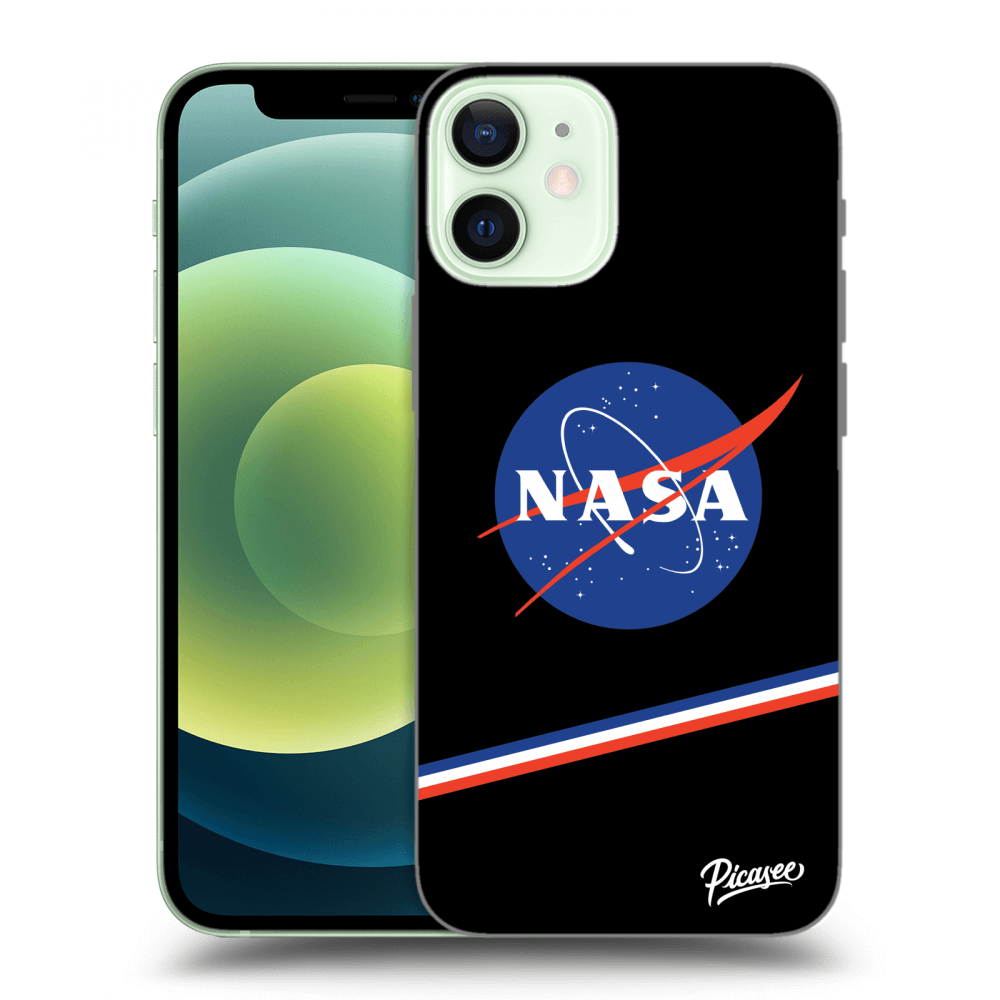 Picasee silikónový čierny obal pre Apple iPhone 12 mini - NASA Original