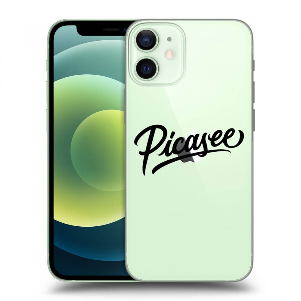 Picasee silikónový prehľadný obal pre Apple iPhone 12 mini - Picasee - old logo - black