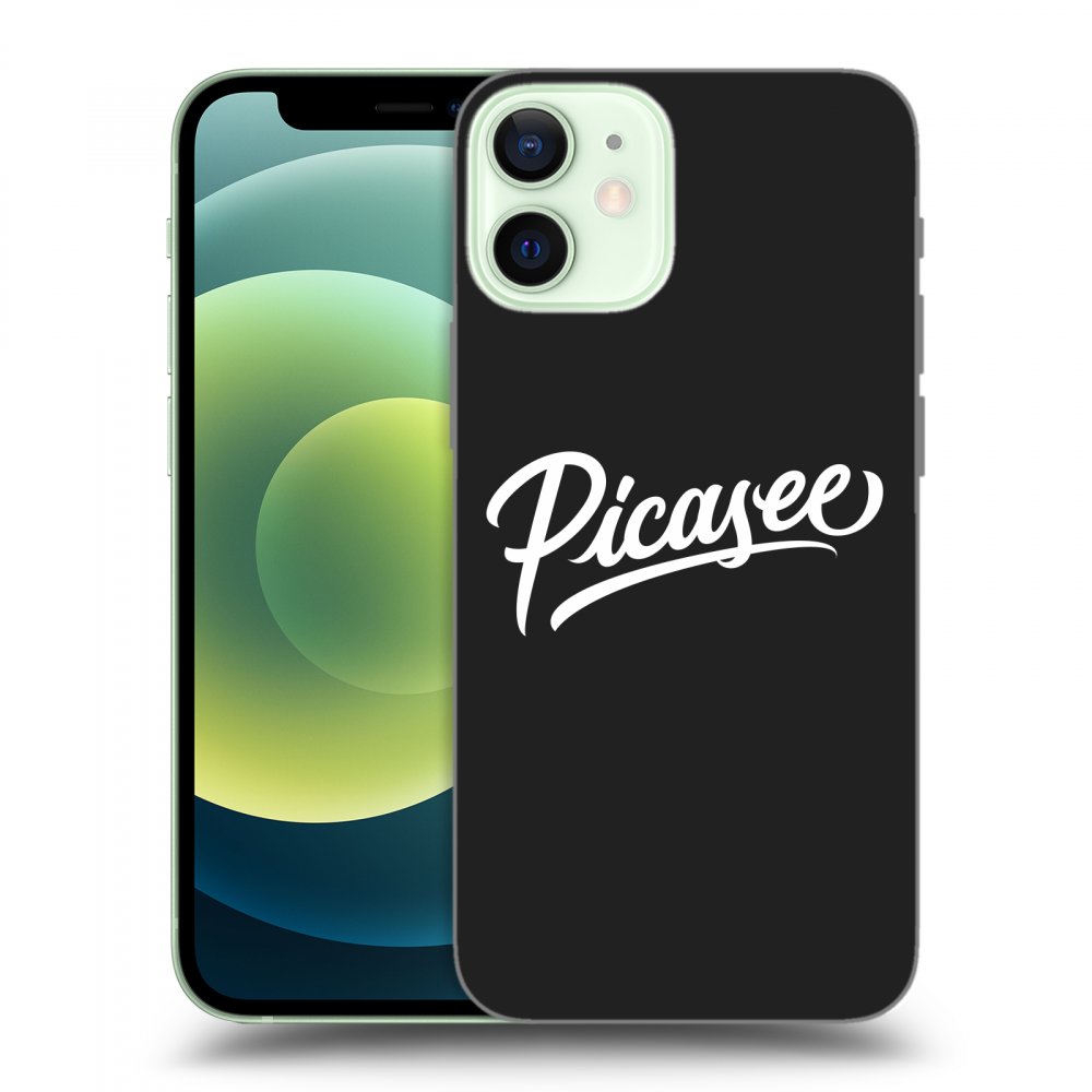 Picasee silikónový čierny obal pre Apple iPhone 12 mini - Picasee - old logo - white
