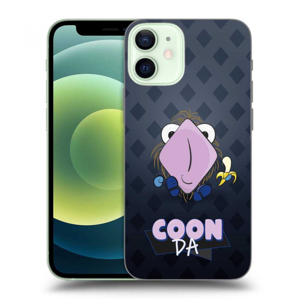 Picasee silikónový prehľadný obal pre Apple iPhone 12 mini - COONDA chlupatka - tmavá