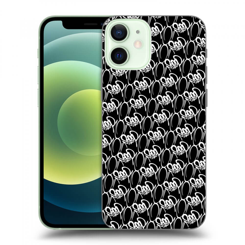 Picasee silikónový čierny obal pre Apple iPhone 12 mini - Separ - White On Black 2