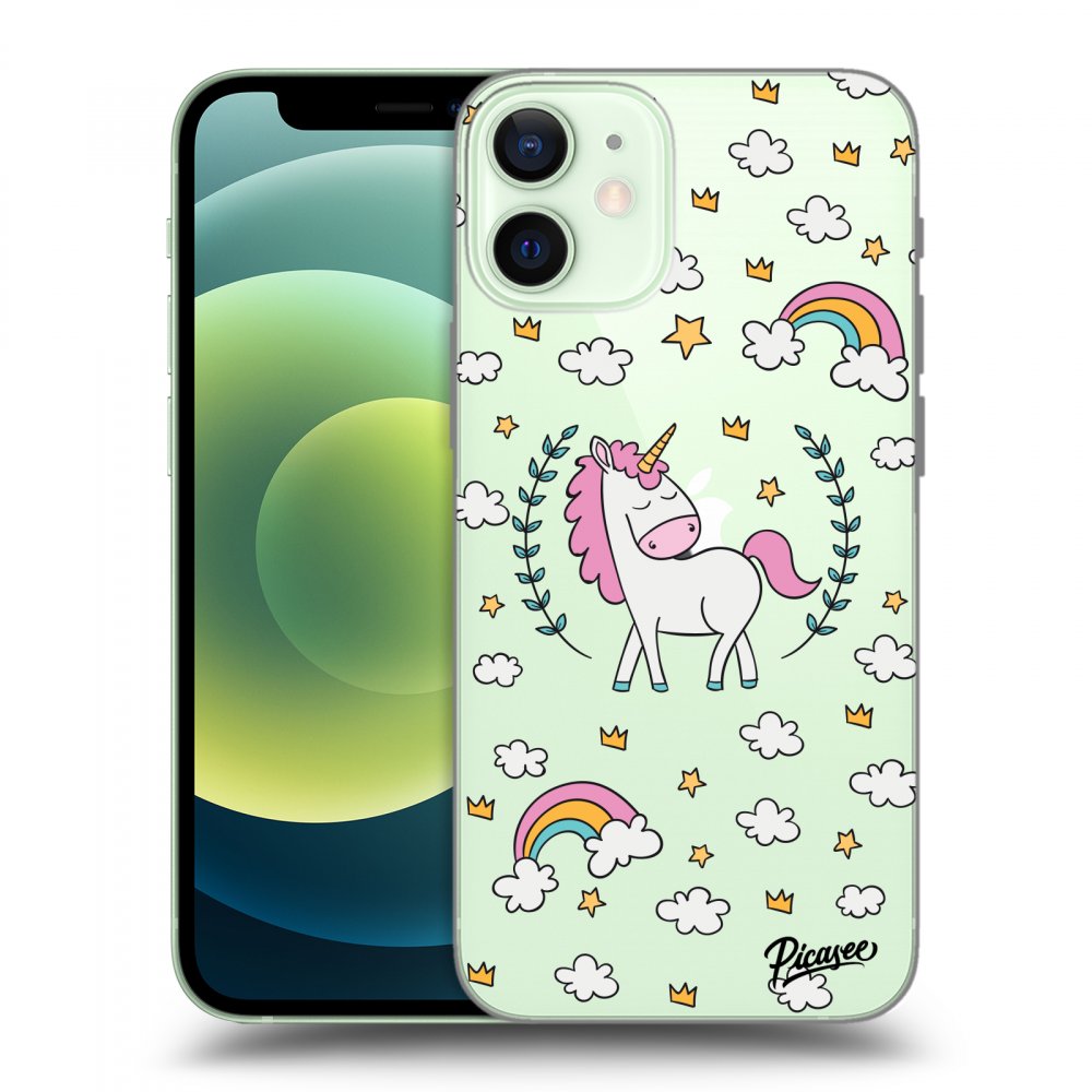 Picasee silikónový prehľadný obal pre Apple iPhone 12 mini - Unicorn star heaven