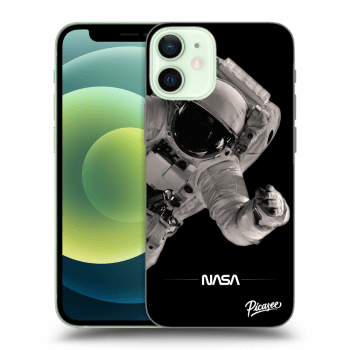 Picasee silikónový čierny obal pre Apple iPhone 12 mini - Astronaut Big