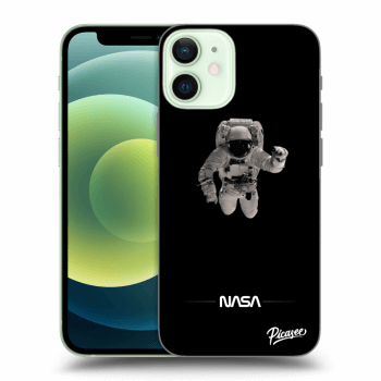Picasee silikónový čierny obal pre Apple iPhone 12 mini - Astronaut Minimal