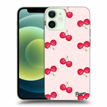 Picasee silikónový prehľadný obal pre Apple iPhone 12 mini - Cherries