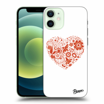 Picasee silikónový prehľadný obal pre Apple iPhone 12 mini - Big heart