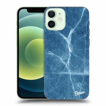 Picasee silikónový čierny obal pre Apple iPhone 12 mini - Blue marble