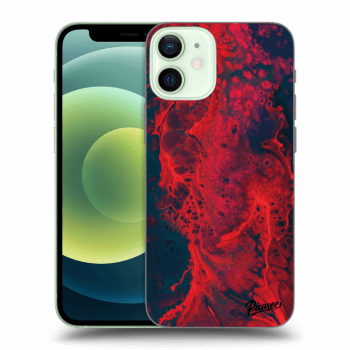 Picasee silikónový čierny obal pre Apple iPhone 12 mini - Organic red