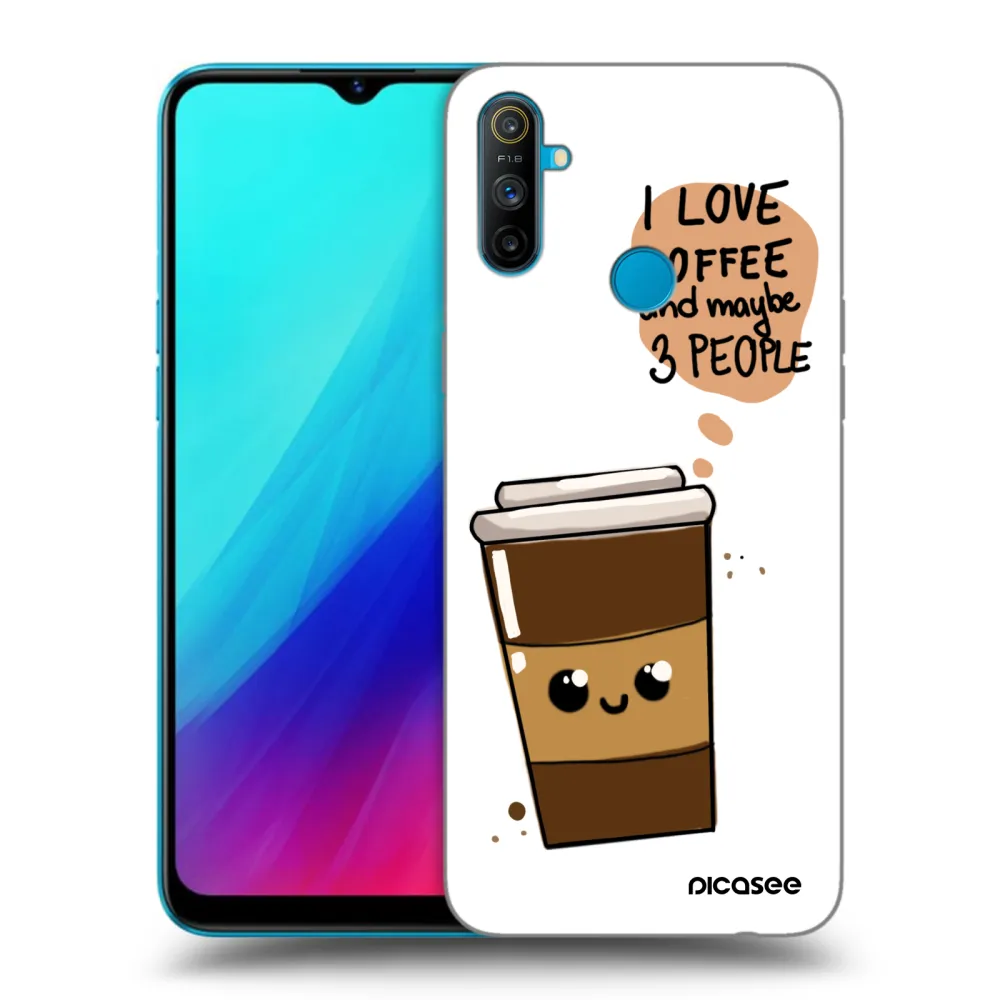 Picasee silikónový čierny obal pre Realme C3 - Cute coffee
