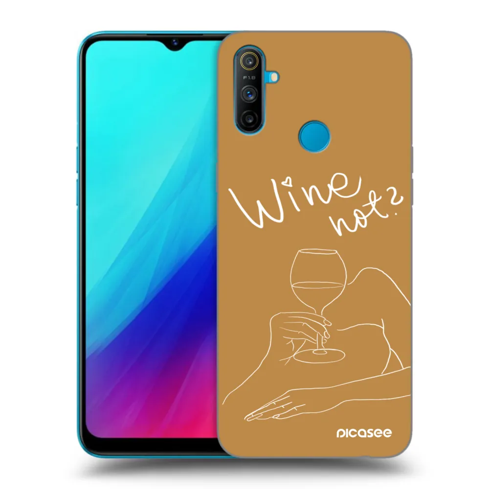 Picasee silikónový čierny obal pre Realme C3 - Wine not