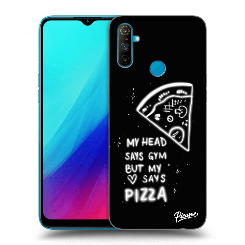 Picasee silikónový čierny obal pre Realme C3 - Pizza