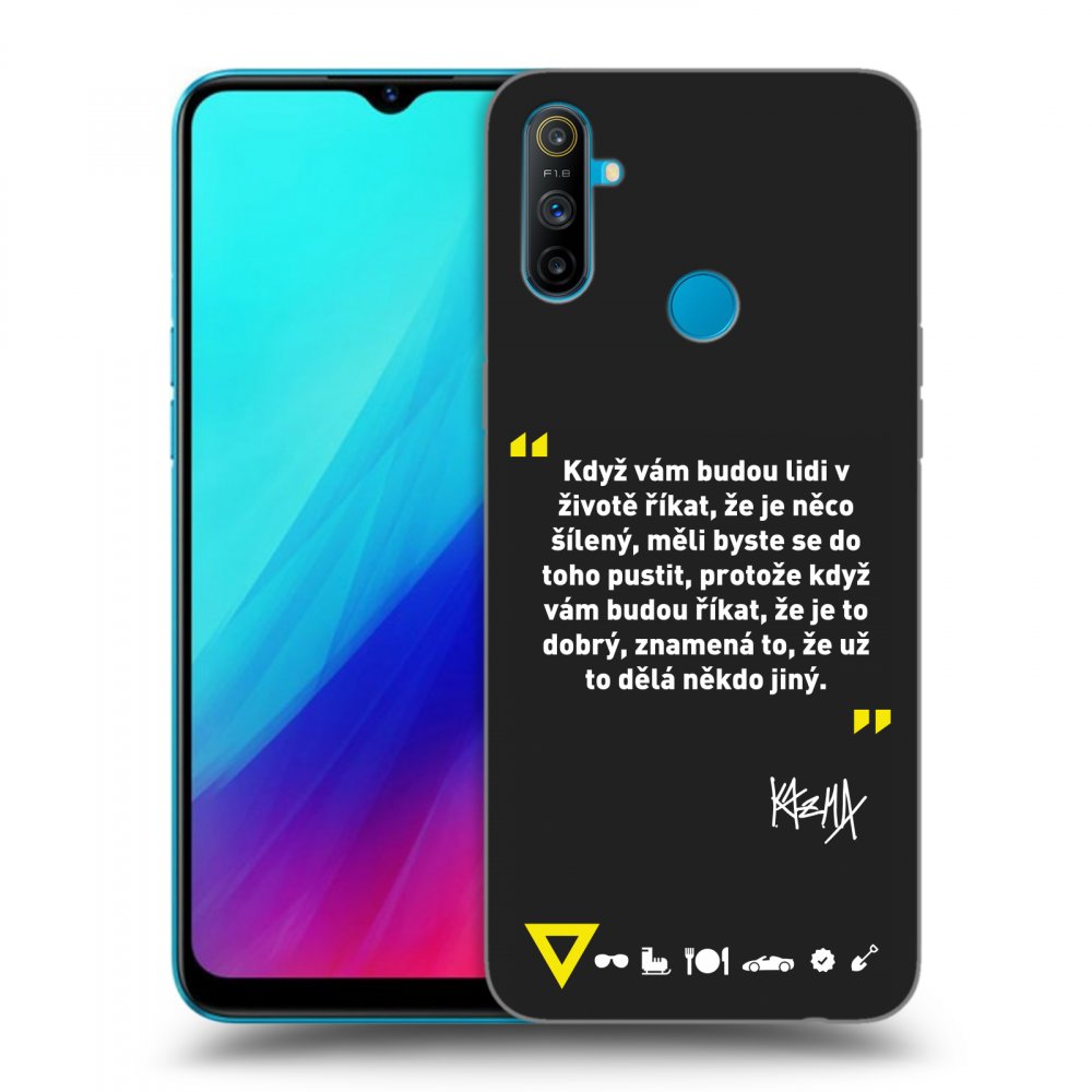 Picasee silikónový čierny obal pre Realme C3 - Kazma - MĚLI BYSTE SE DO TOHO PUSTIT