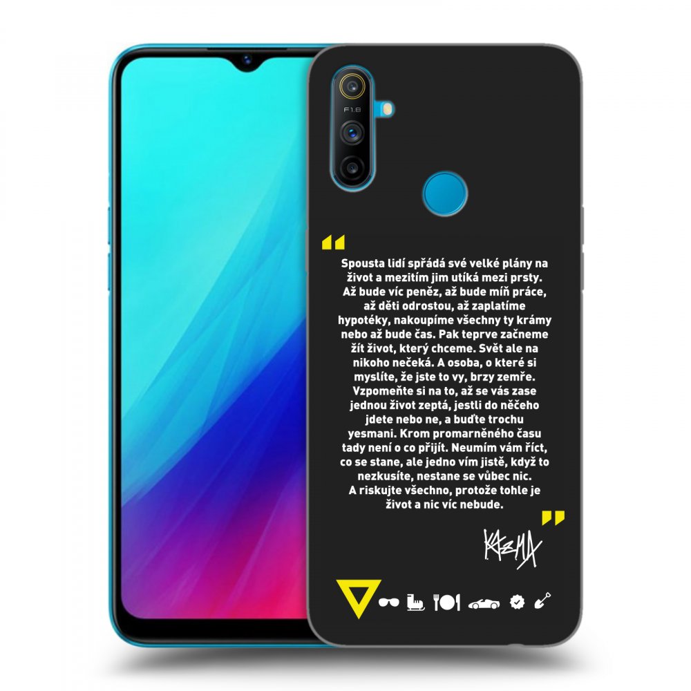 Picasee silikónový čierny obal pre Realme C3 - Kazma - BUĎTE TROCHU YESMANI