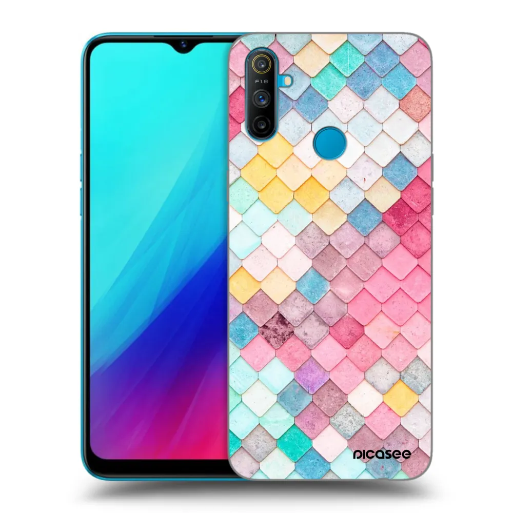 Picasee silikónový čierny obal pre Realme C3 - Farebná strecha