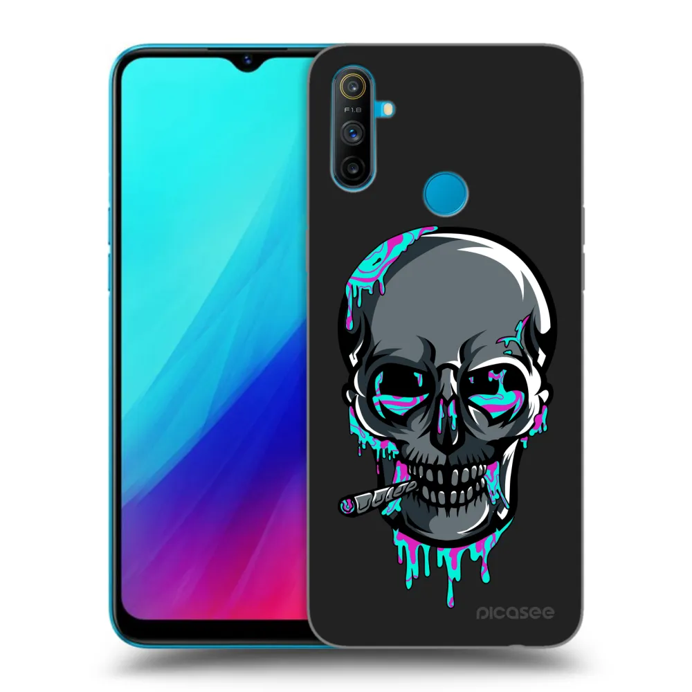 Picasee silikónový čierny obal pre Realme C3 - EARTH - Lebka 3.0