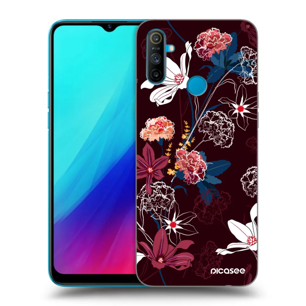 Picasee silikónový čierny obal pre Realme C3 - Dark Meadow