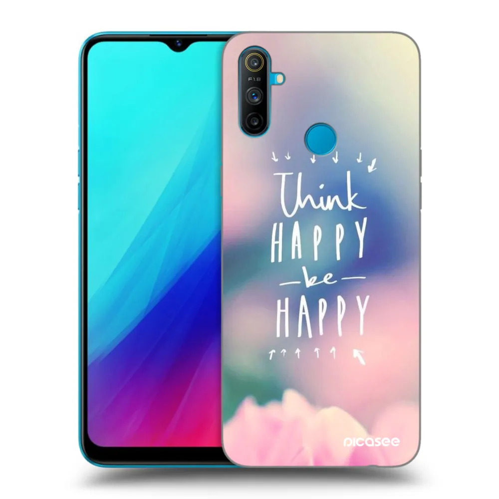 Picasee silikónový čierny obal pre Realme C3 - Mysli pozitívne!
