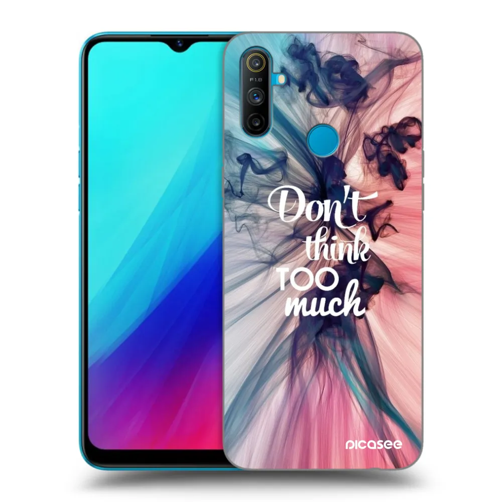 Picasee silikónový čierny obal pre Realme C3 - Nemysli toľko