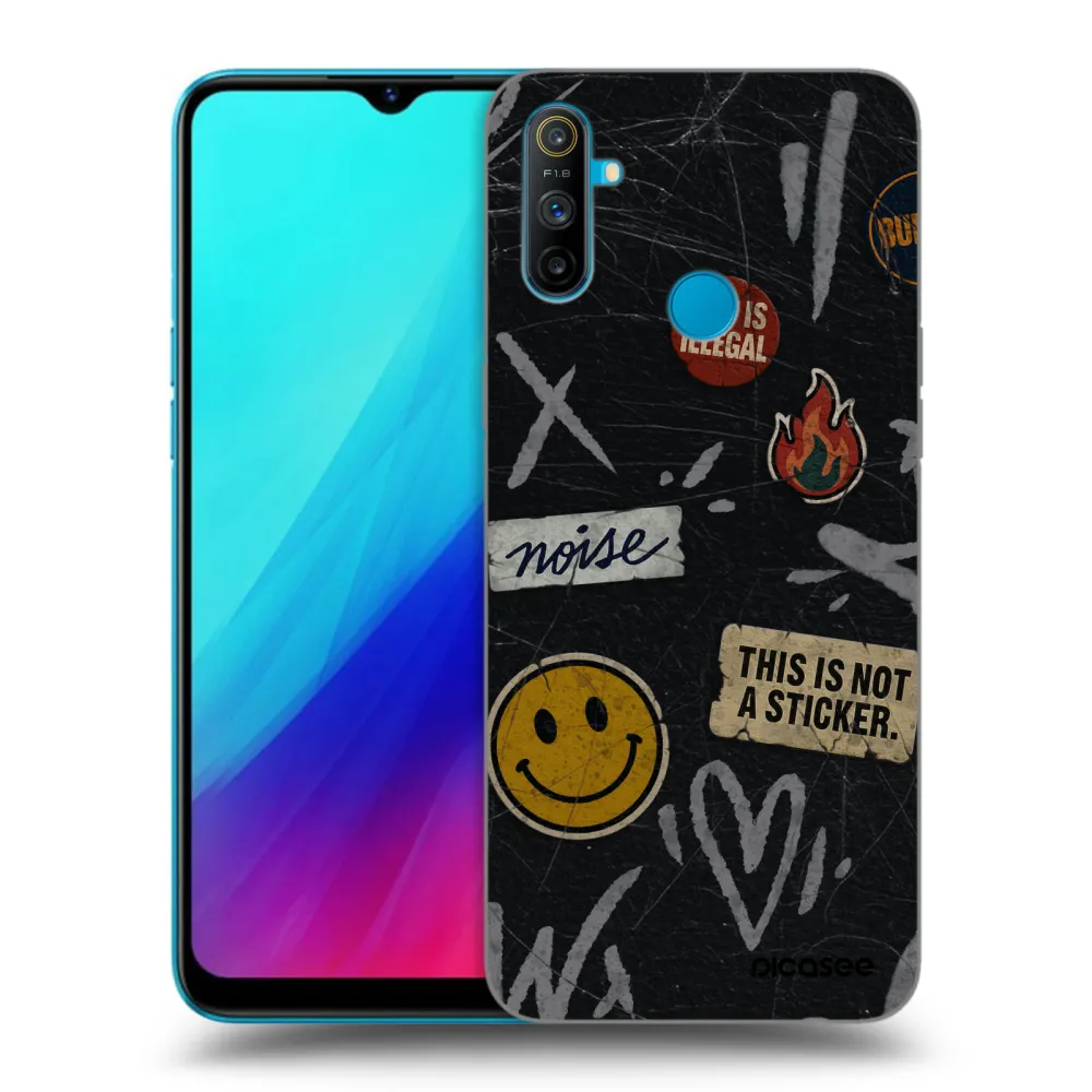 Picasee silikónový čierny obal pre Realme C3 - STICKERS x TAGS
