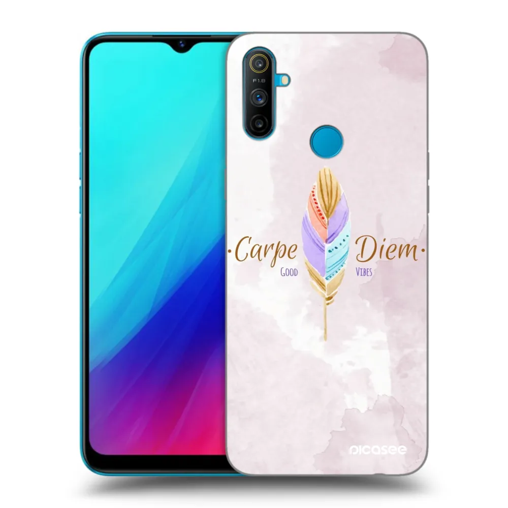 Picasee silikónový čierny obal pre Realme C3 - Užívaj dňa