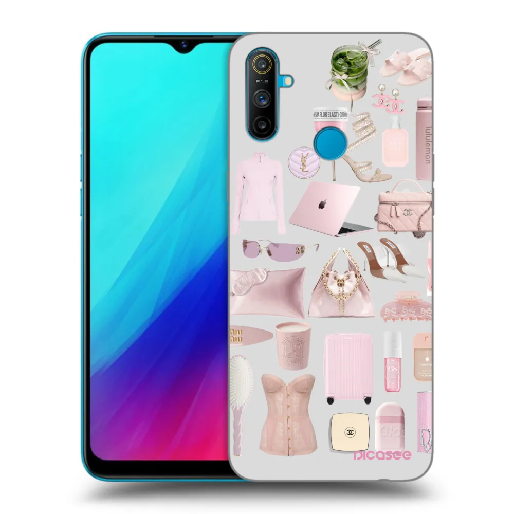 Picasee silikónový čierny obal pre Realme C3 - Glam Babe