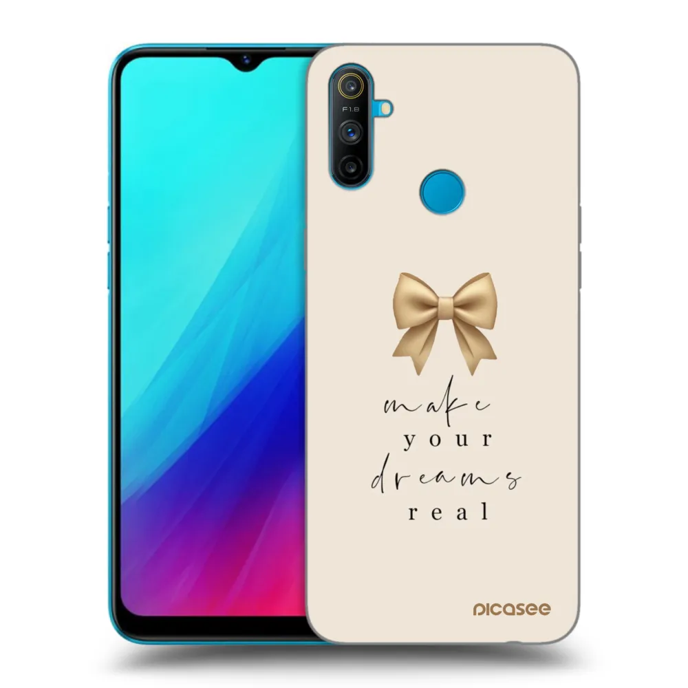 Picasee silikónový čierny obal pre Realme C3 - Golden Dream