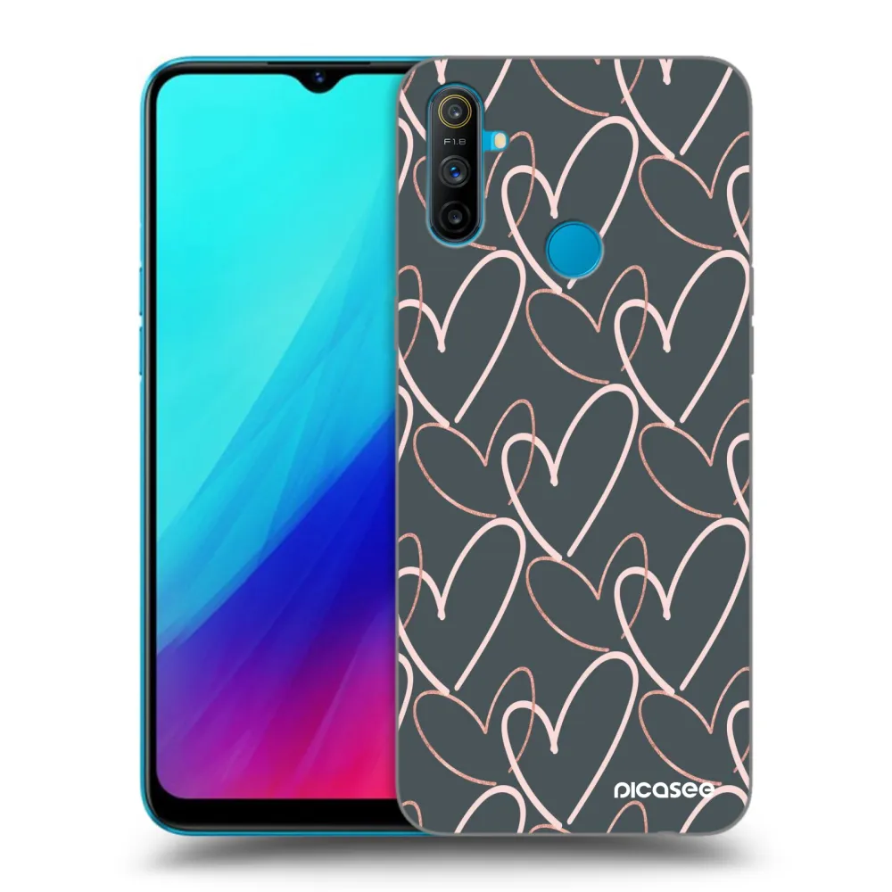 Picasee silikónový čierny obal pre Realme C3 - Veľa lásky