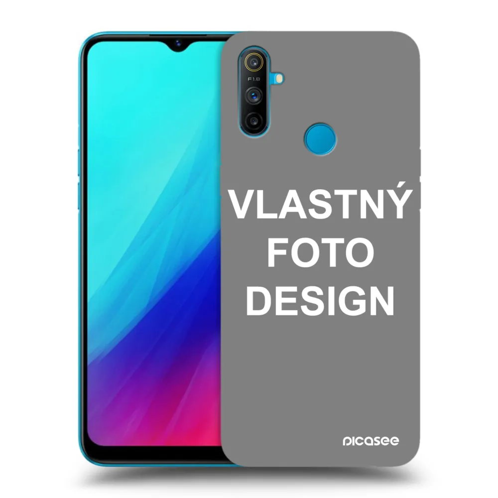 Silikónový čierny obal pre Realme C3 - Vlastný fotka/motiv