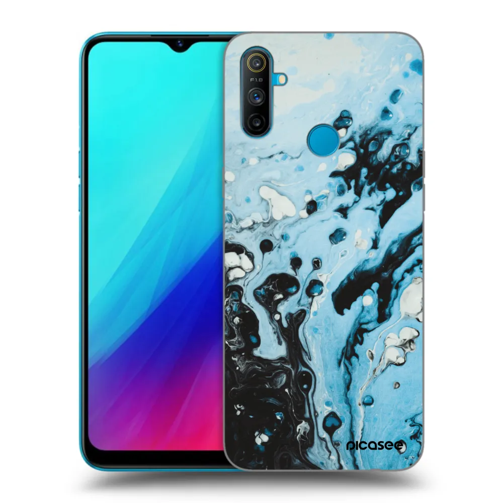 Picasee silikónový čierny obal pre Realme C3 - Organic blue