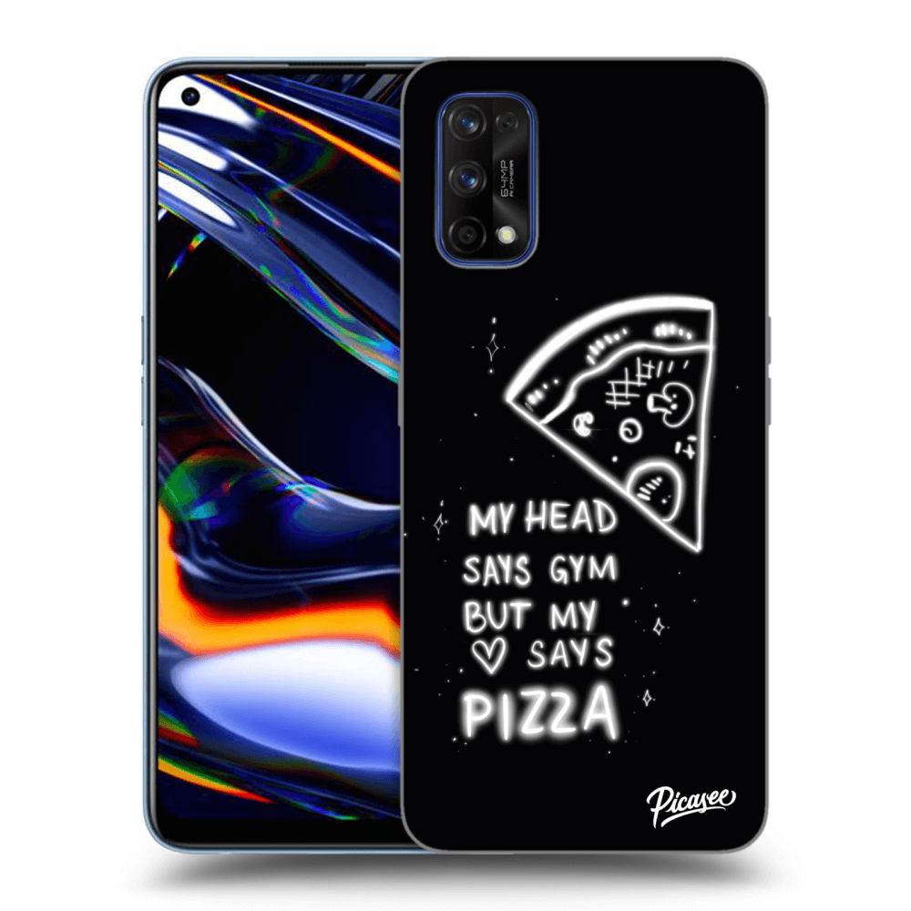 Picasee silikónový čierny obal pre Realme 7 Pro - Pizza