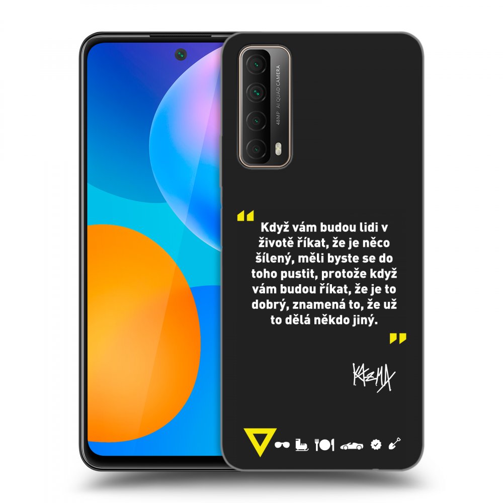 Picasee silikónový čierny obal pre Huawei P Smart 2021 - Kazma - MĚLI BYSTE SE DO TOHO PUSTIT