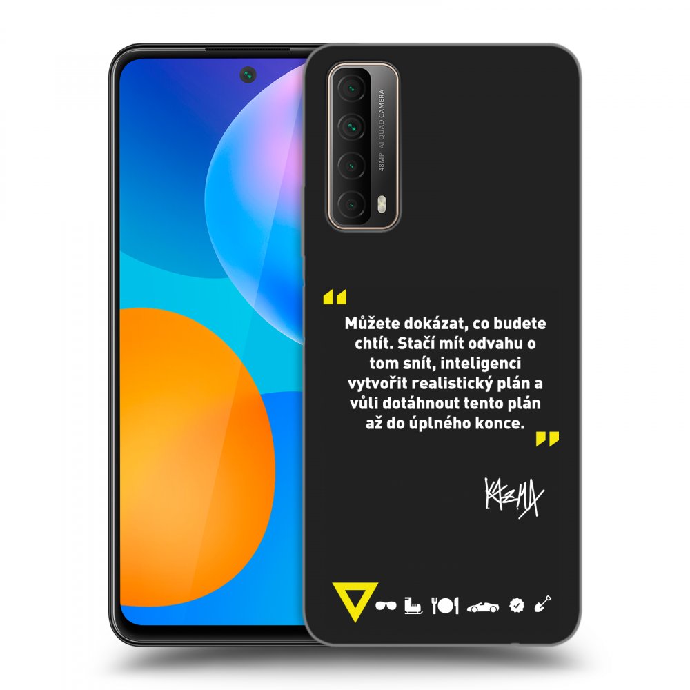 Picasee silikónový čierny obal pre Huawei P Smart 2021 - Kazma - MŮŽETE DOKÁZAT, CO BUDETE CHTÍT