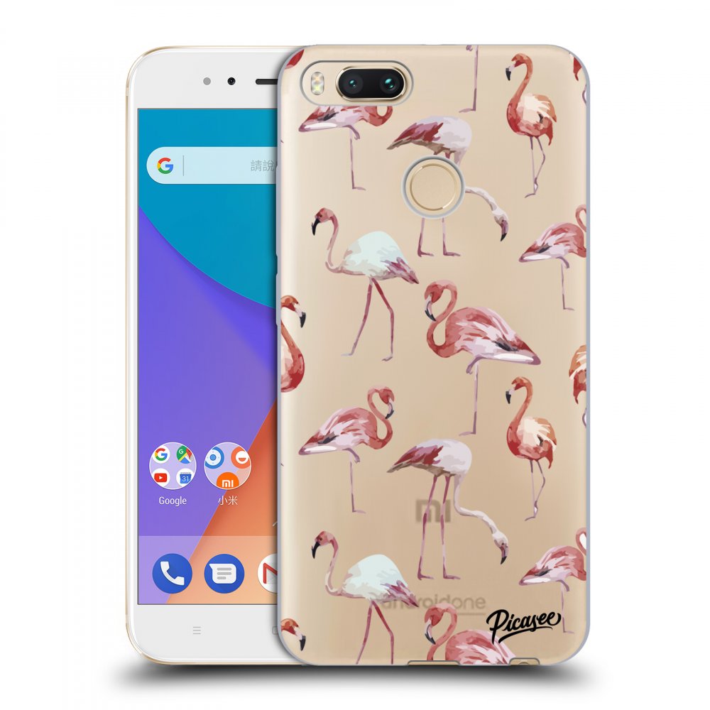 Picasee silikónový prehľadný obal pre Xiaomi Mi A1 Global - Flamingos